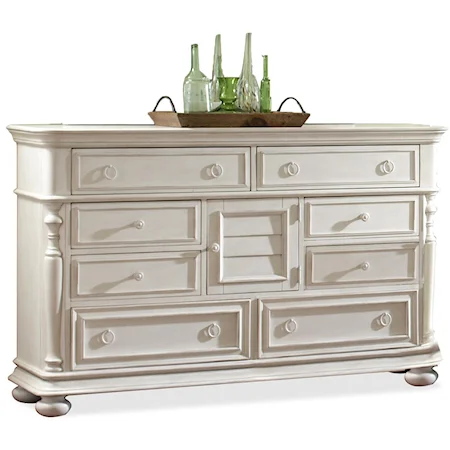 Rectangular Door Dresser with 8 Drawers